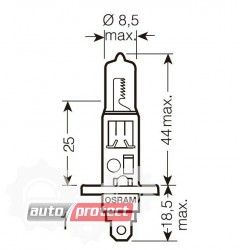  2 - Osram Allseasons H1 12V 55W  , 1 