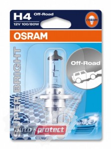  2 - Osram Super Bright H4 12V 100/80W  , 1 