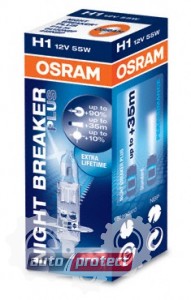  1 - Osram NIGHT BREAKER PLUS H7 12V 55W  , 1 