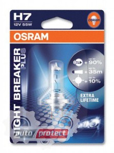  3 - Osram NIGHT BREAKER PLUS H7 12V 55W  , 1 