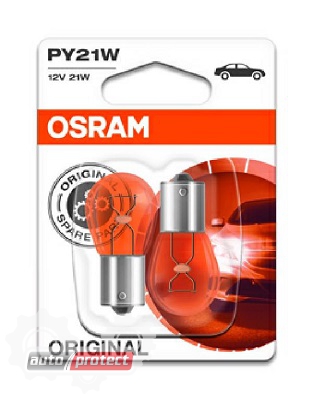  6 - Osram Original Line 7507 PY21W 12V 21W  , 2 