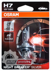  1 - Osram  Night breaker silver 64210 H7 12V 55W  , 1 