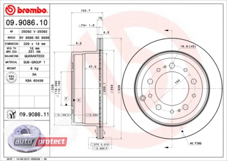 ���� 2 - Brembo 09.9086.10 ��������� ���� 