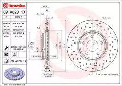 ���� 1 - Brembo 09.A820.1X ��������� ���� XTRA 