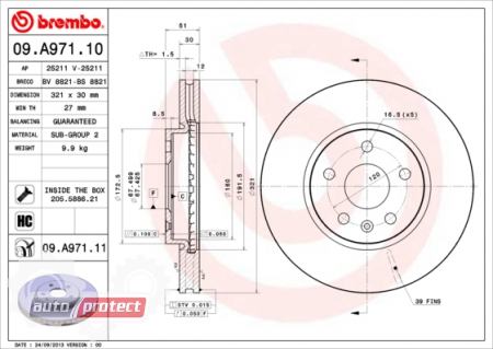 ���� 2 - Brembo 09.A971.11 ��������� ���� 