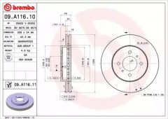 ���� 1 - Brembo 09.A116.10 ��������� ���� 