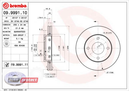 ���� 2 - Brembo 09.9991.11 ��������� ���� 