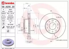���� 1 - Brembo 09.A235.20 ��������� ���� 