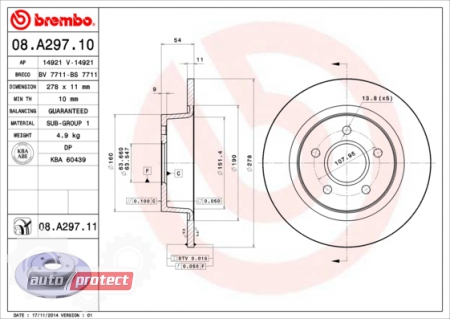 ���� 2 - Brembo 08.A297.11 ��������� ���� 
